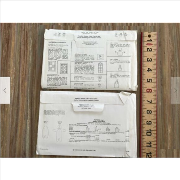 Kwik Sew 976 +Pattern 1827 Baby Bunting Organizer Quilt Tooth Fairy Pillow Bib - Picture 2 of 2